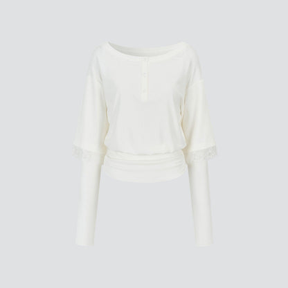 Spring Fake Two-Piece Hot Girl Top