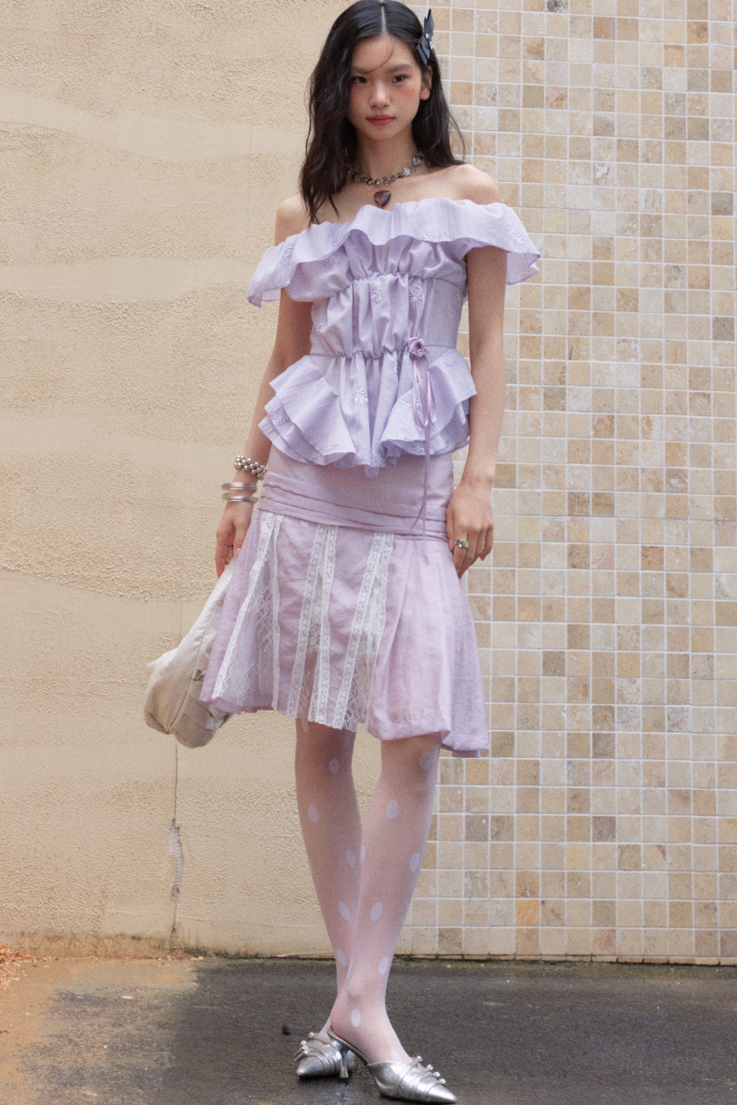 す*い様 Pleats skirt sheer jk セットアップ　et.UNi Semi-Transparent Lace Splicing Pleated Skirt – UrbanSheek
