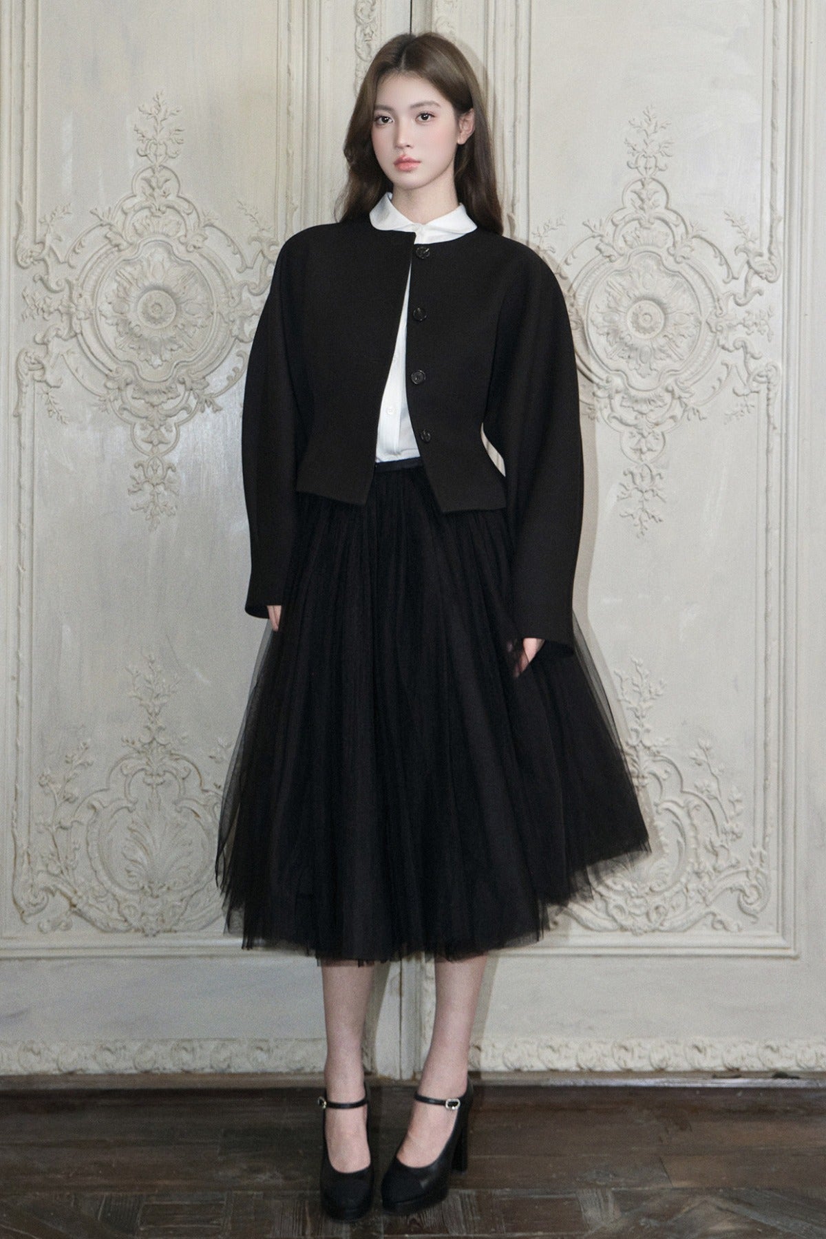 White Doll Collar Shirt