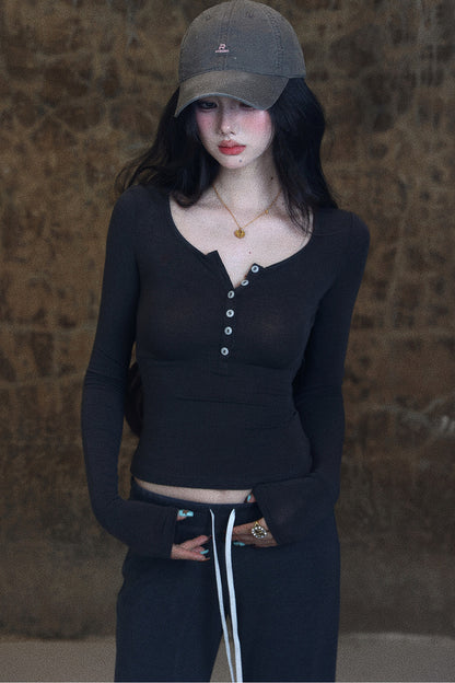 Milky Apricot Slim Fit Flowy T-Shirt