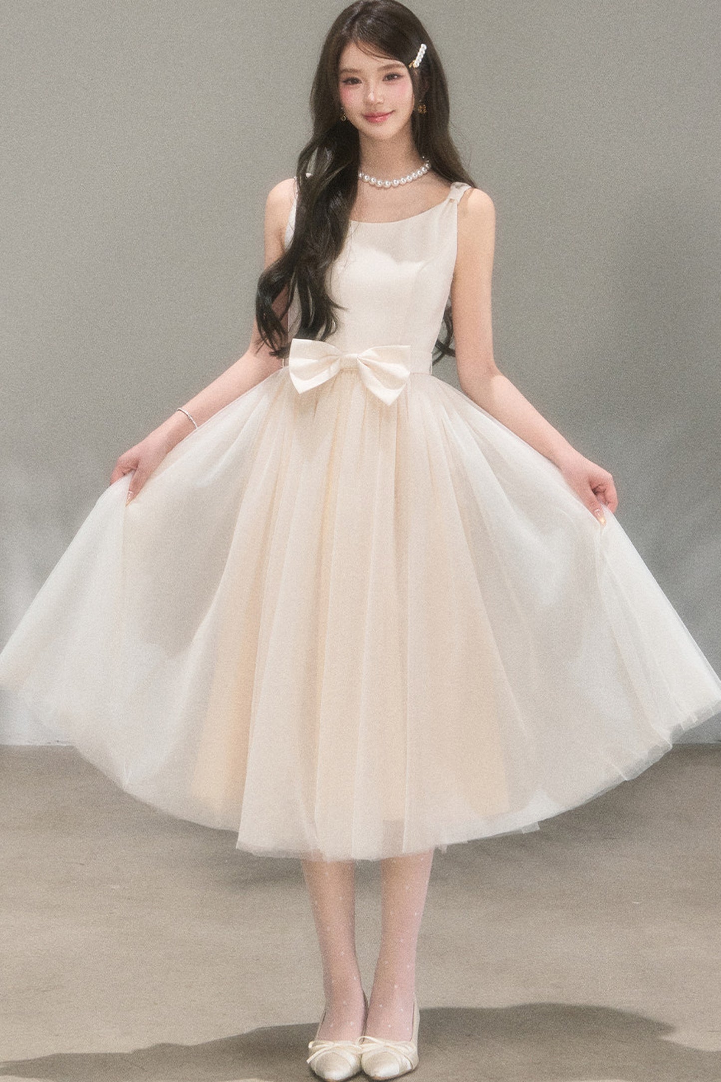 Mondlicht-Netzstoff-Ballettkleid