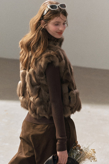 Real Fox Fur Vest