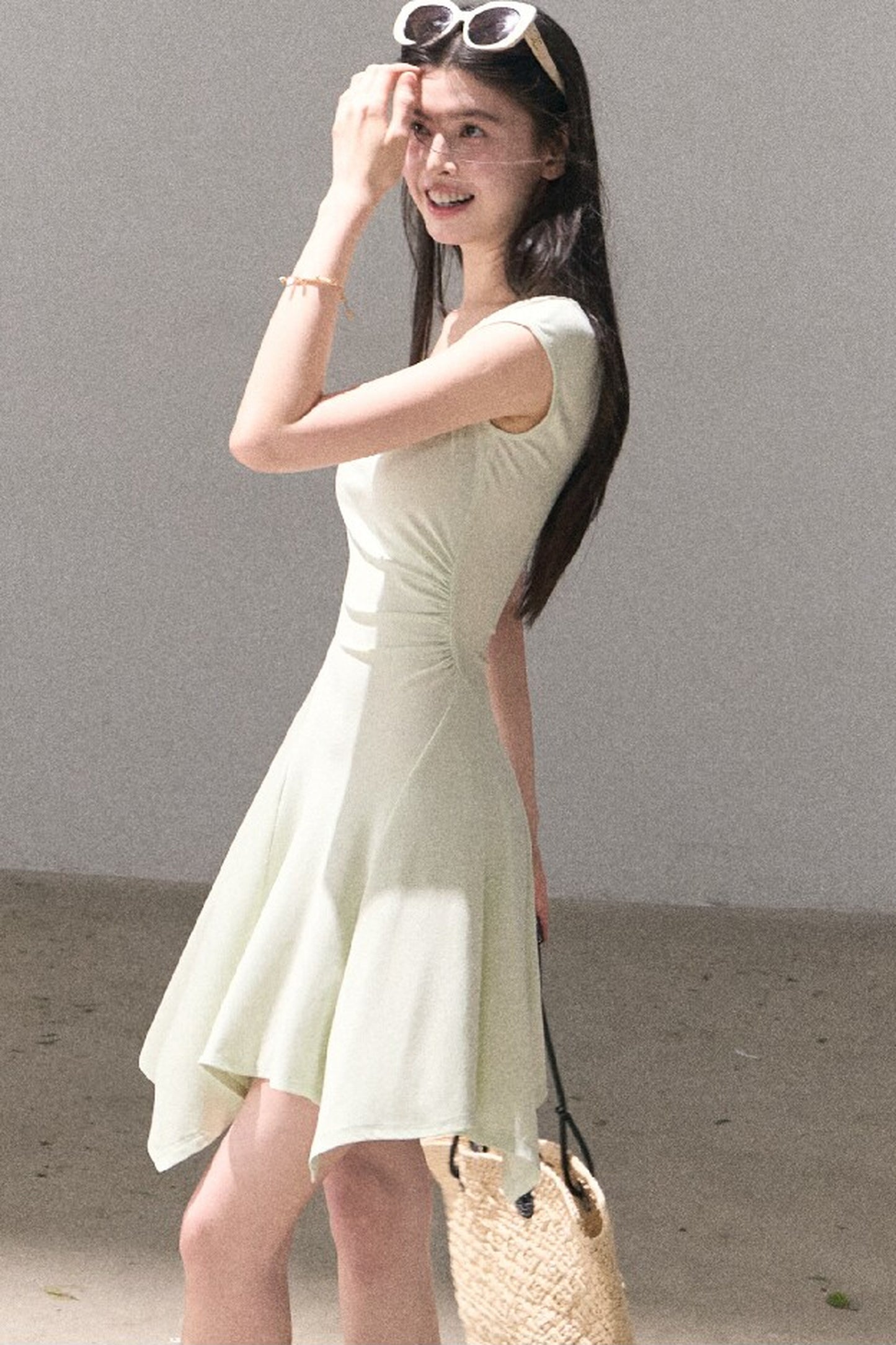 Lyocell Irregular Wool Dress