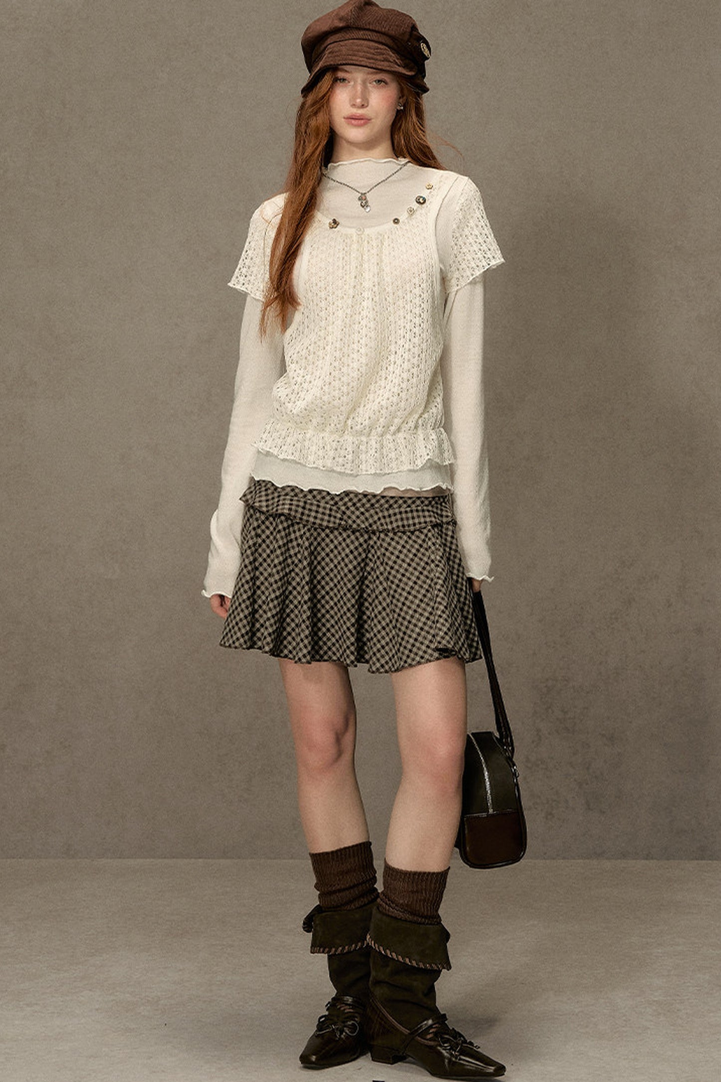 Hollow-Out Knit Sweater
