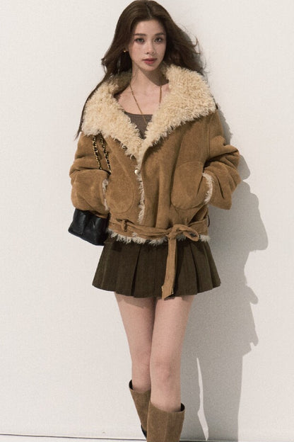 Reversible Suede Shearling Jacket Vest