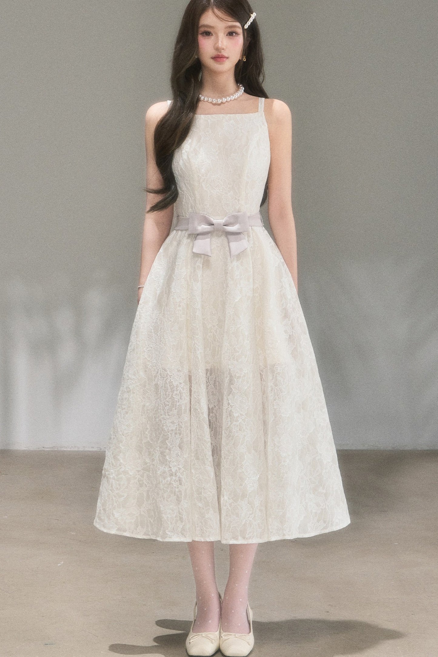 Soft Lace A-Line Dress