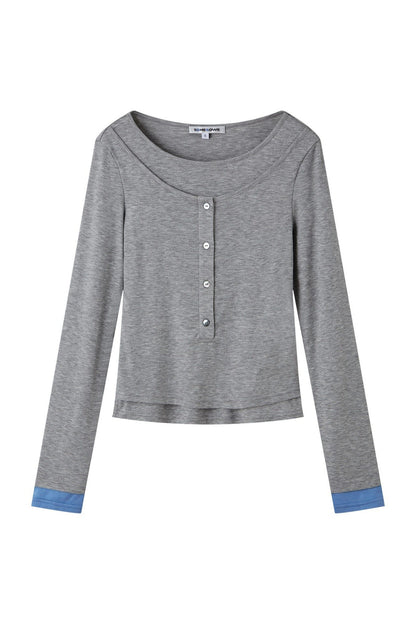 Layered-Look Long-Sleeved T-Shirt