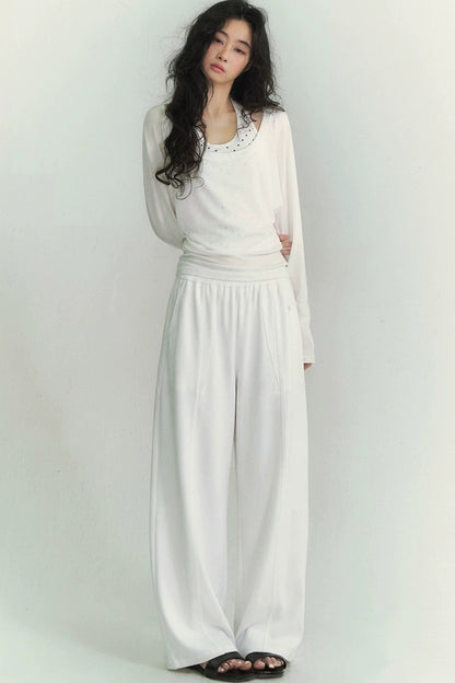 Light Oxygen Wide-Leg Scimitar Pants