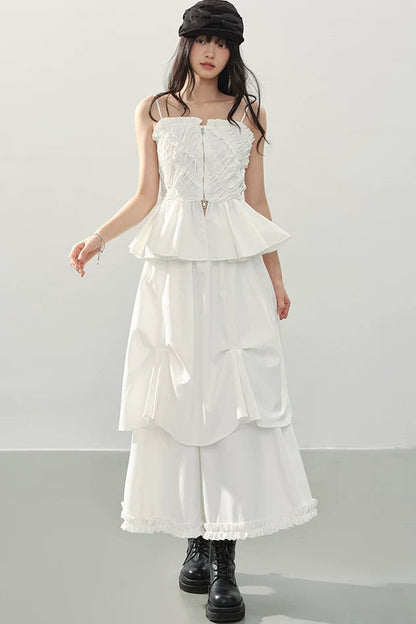 Irregular Pleated A-Line Skirt