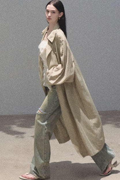 Vintage Distressed Ripped Denim Long Pants