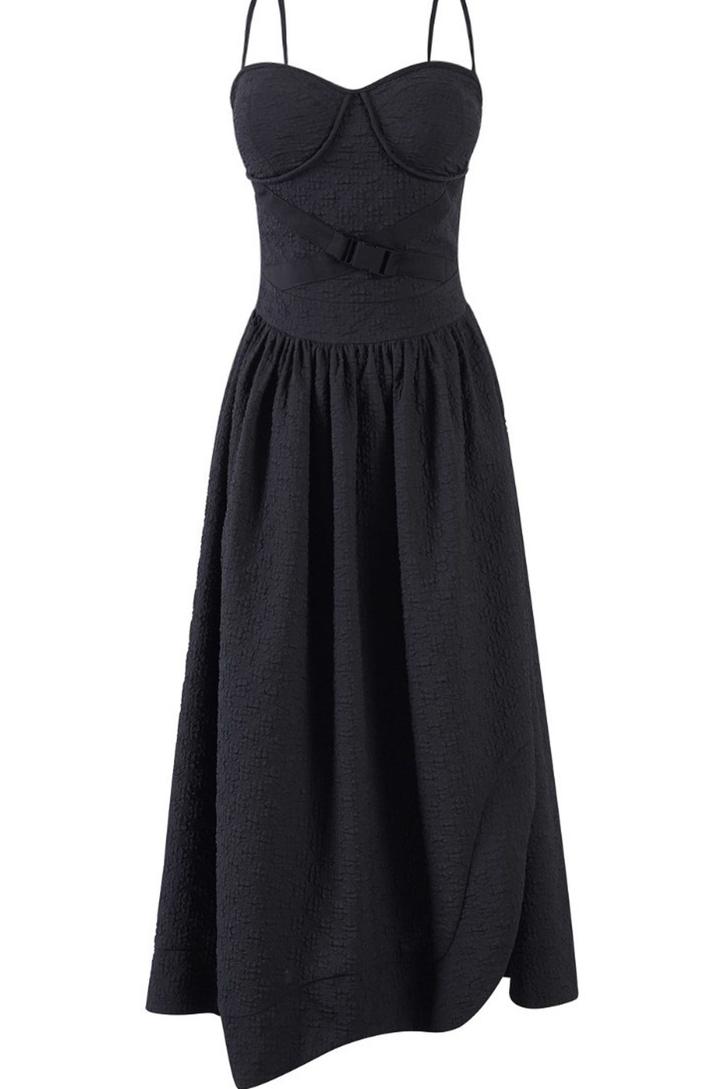 Elegant Jacquard Strap Dress
