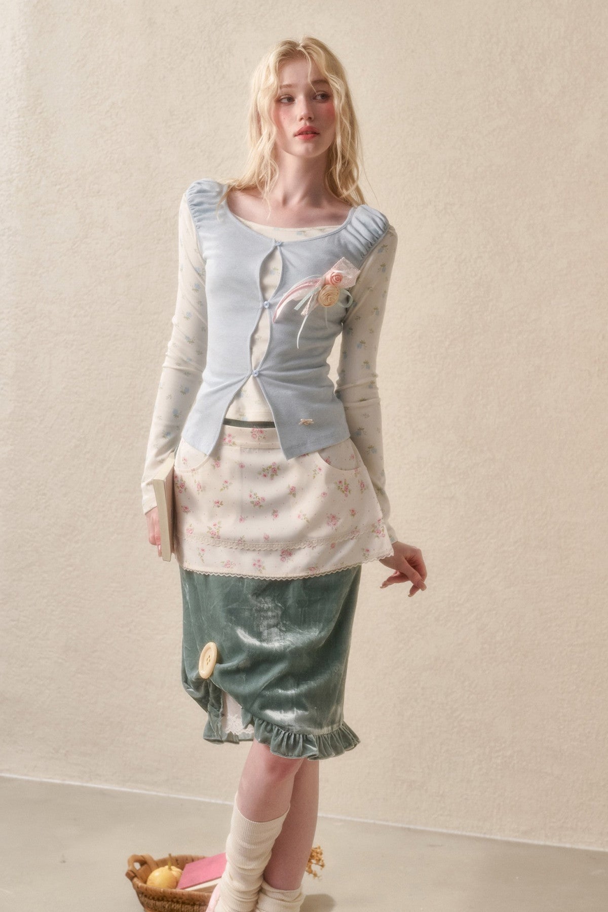 Two-Piece Knit Cardigan Set