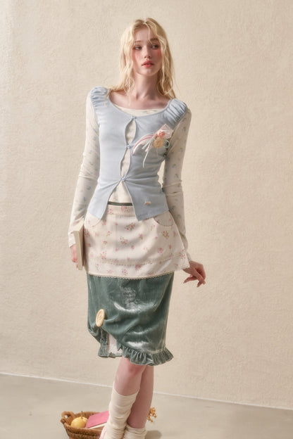 Two-Piece Knit Cardigan Set