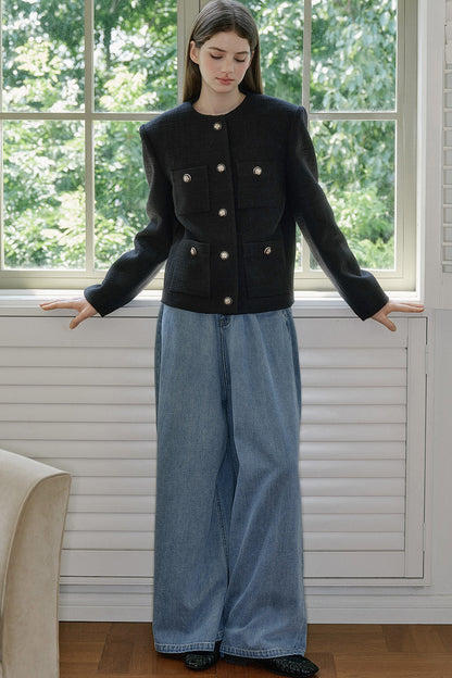 Pantaloni in denim a vita bassa