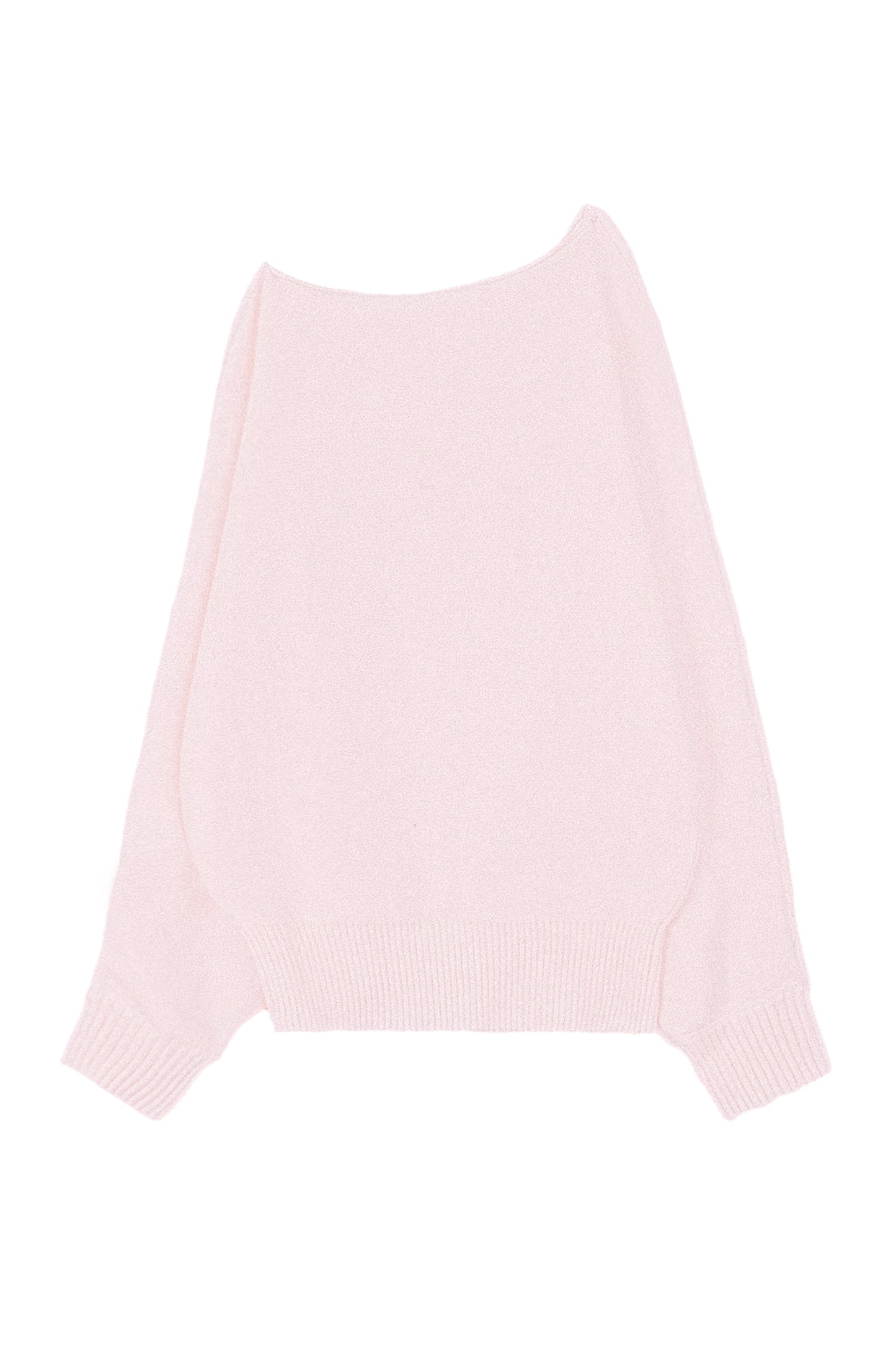 Pink Porcelain Off-Shoulder Knit Set-Up