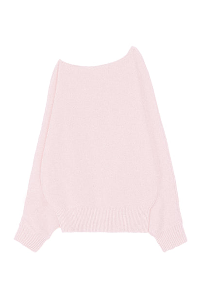 Pink Porcelain Off-Shoulder Knit Set-Up