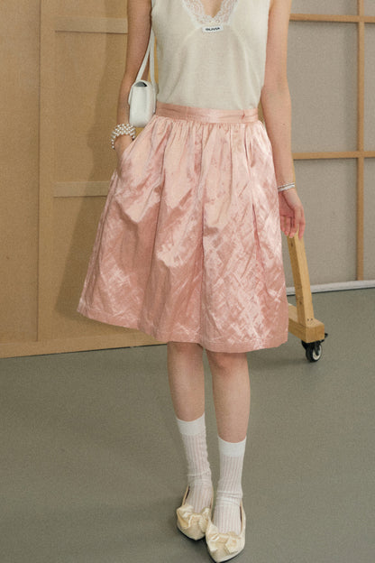 Round Neck Wool Cardigan and Skirt Set-Up
