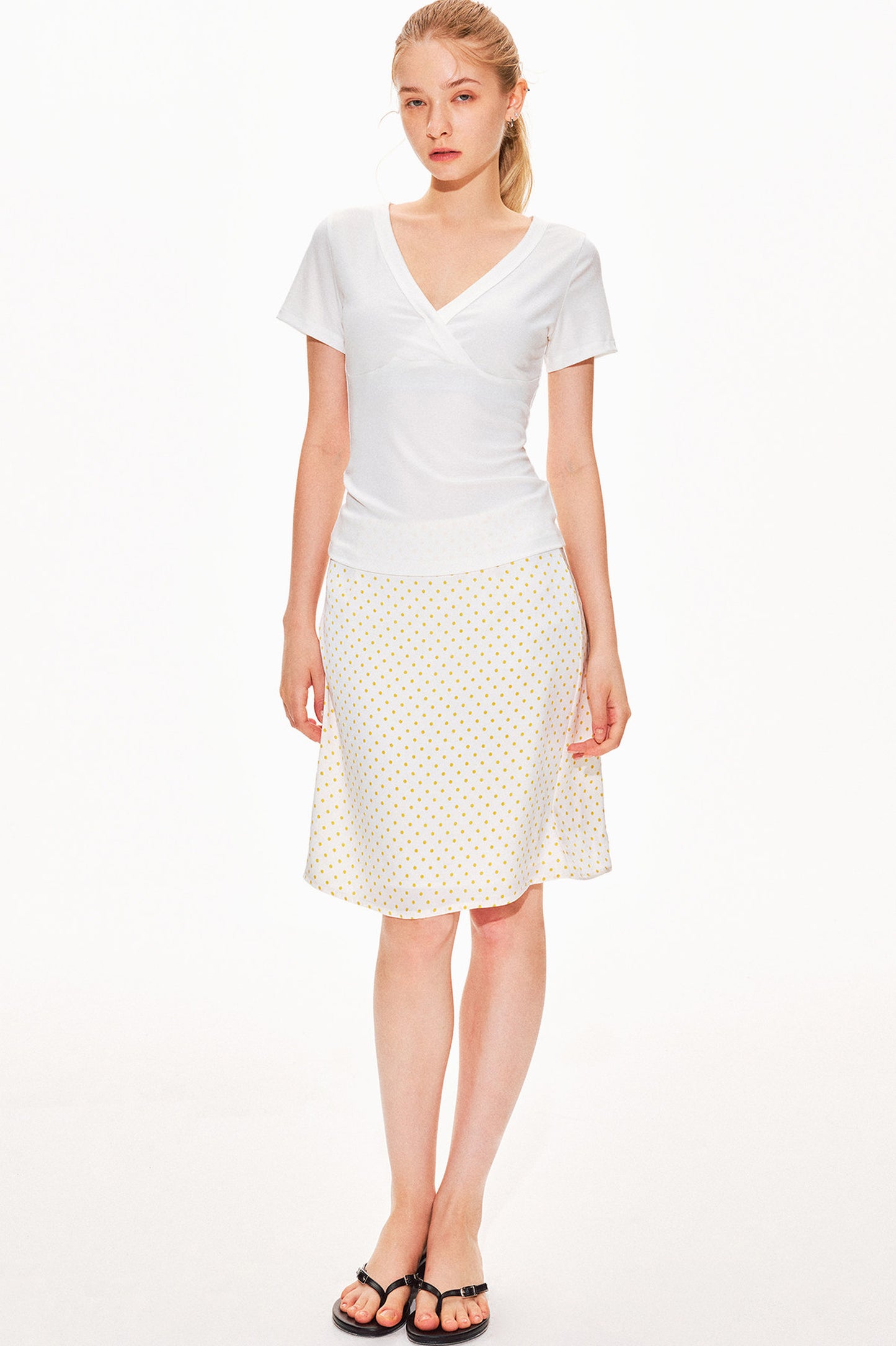 Lyocell Slim-Fit V-Neck Top