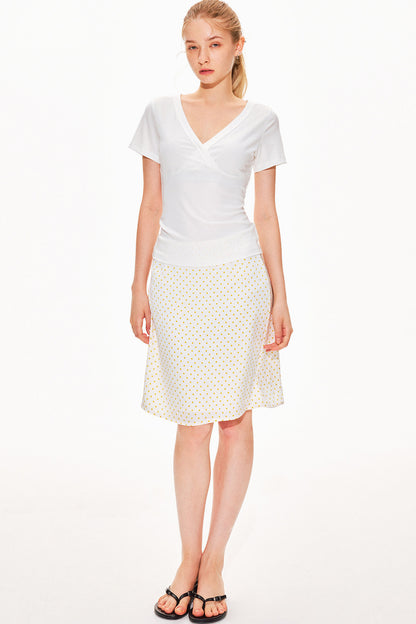 Lyocell Slim-Fit V-Neck Top