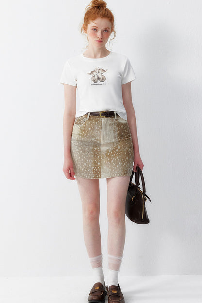 Sleepy Deer Printed Top