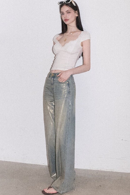 Mint Green Lace Slim Top