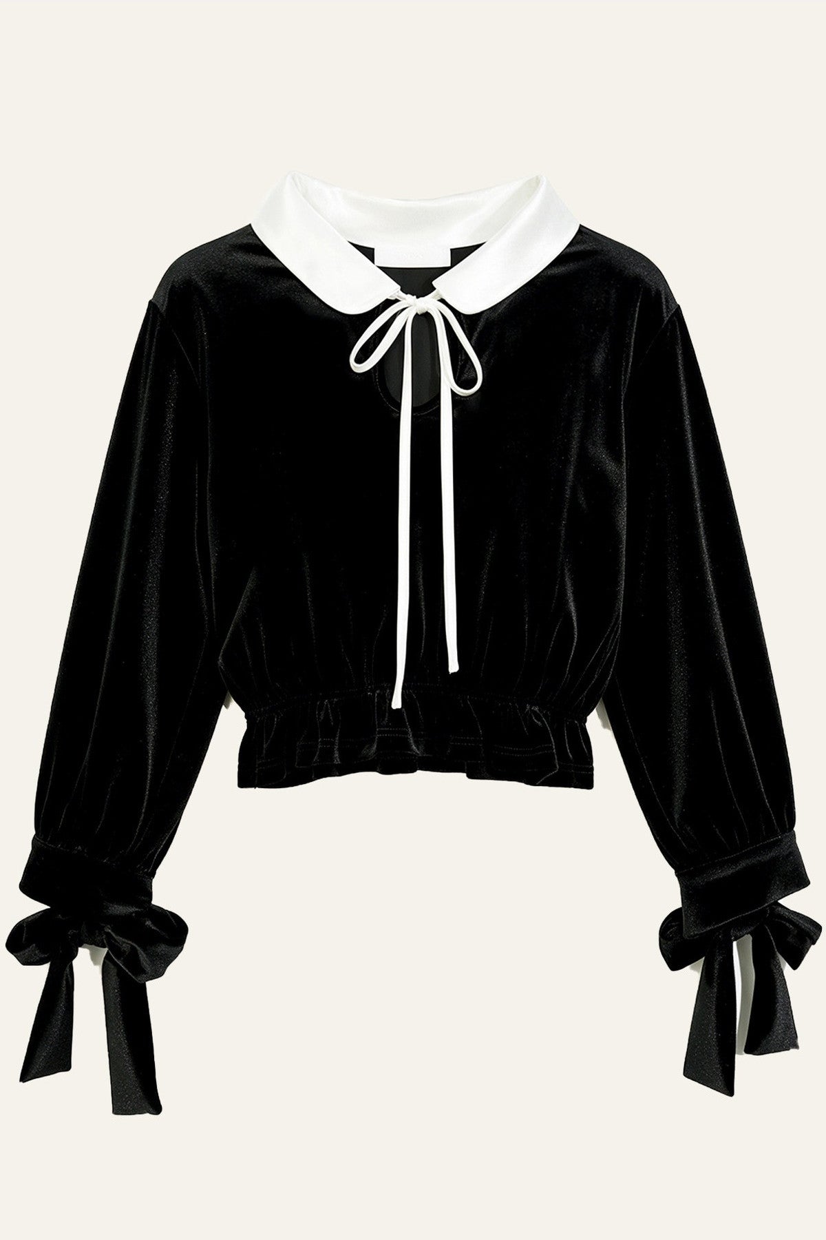 Reversible Velvet Peter Pan Collar Shirt