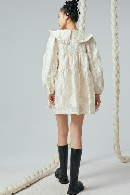 Ruffled Peter Pan Collar Dress
