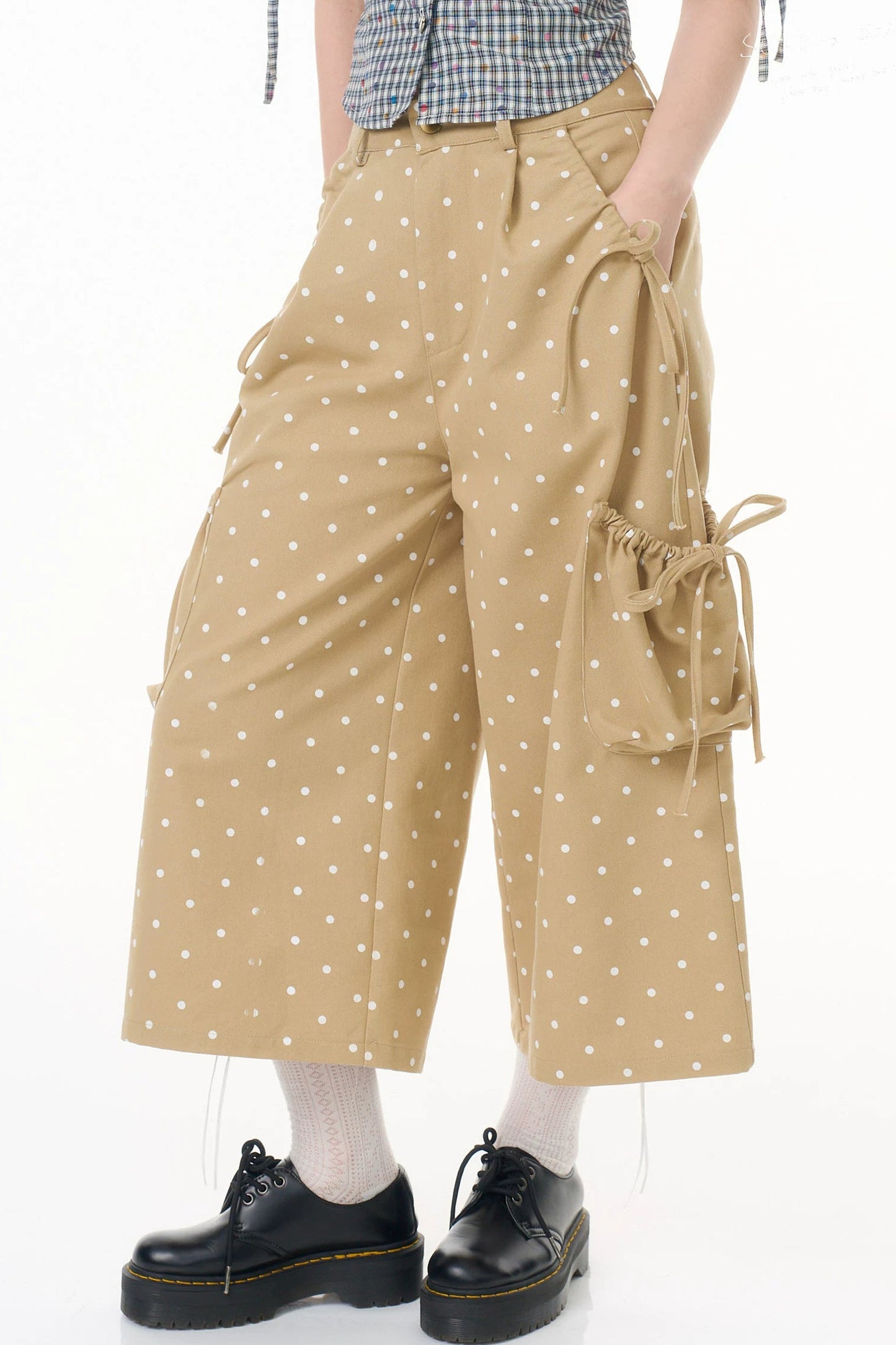 Milk Coffee Polka Dot Pants