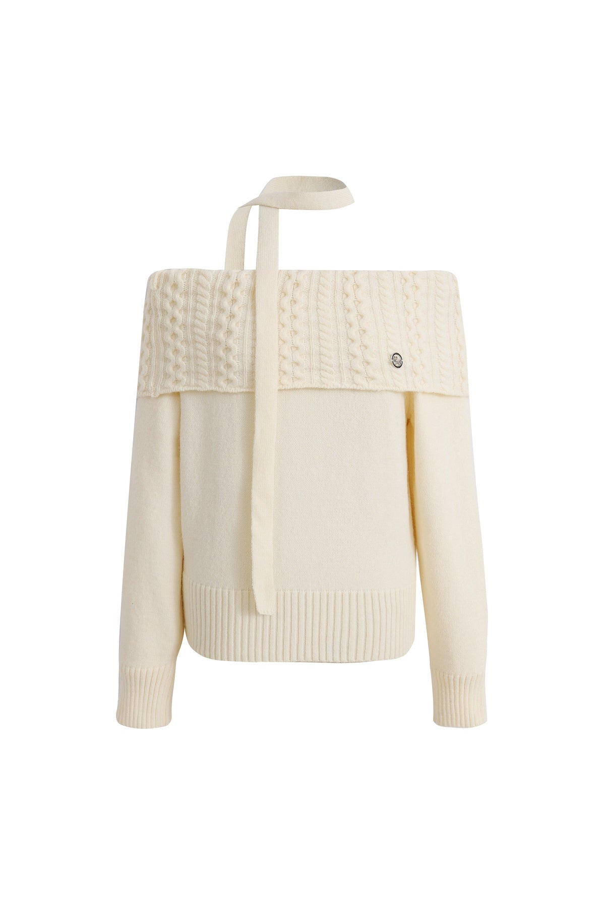 Off-Shoulder Knitted Sweater and Pants Set-Up