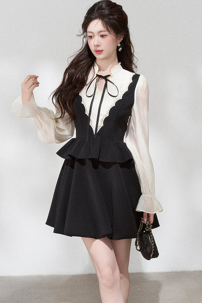 Hepburn Black Floral Dress