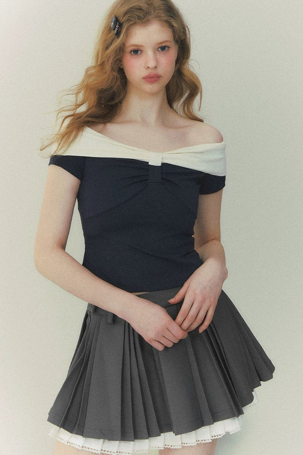 Retro Knit Short Sleeve Top
