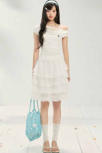 Layered Lace Cake Skirt