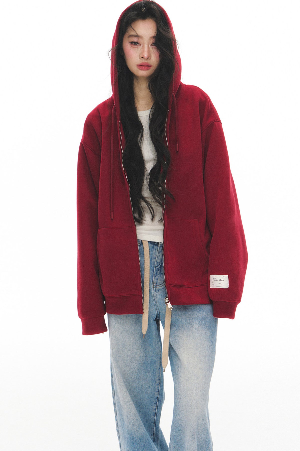 Loose Zip-Up Hoodie