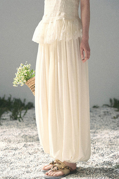 French Lace Summer Top and Pants Set
