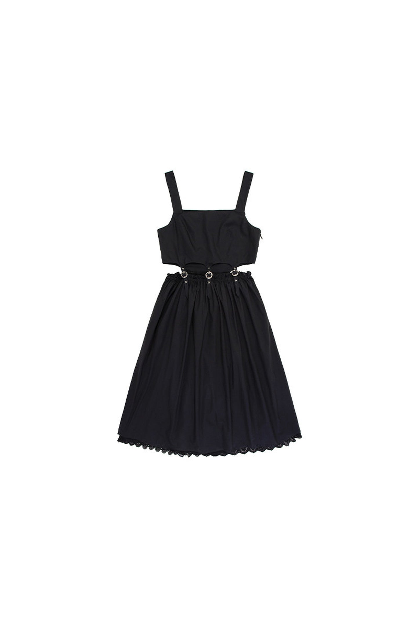Black Mid-Length Camisole Dress