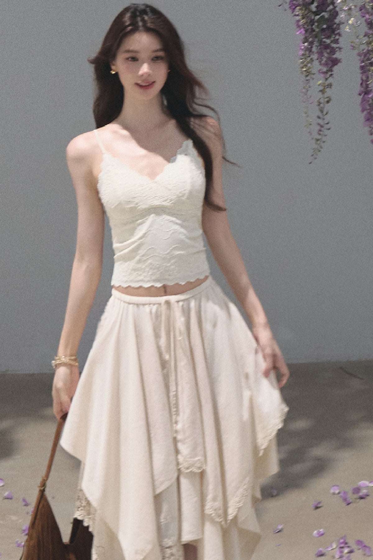Lace Trim V-Neck Spaghetti Strap Camisole