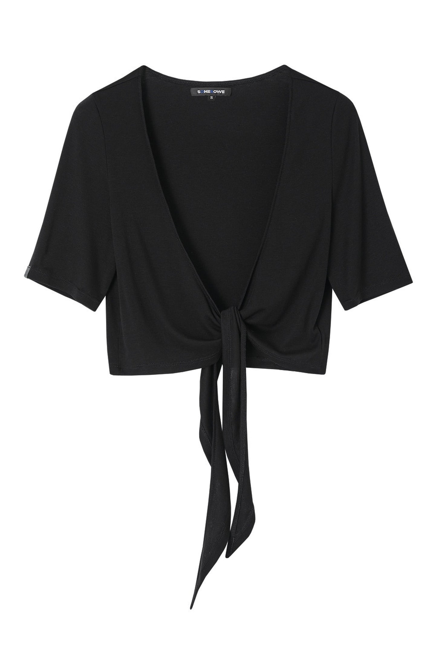 Lace Trim Tie-Front Knit Cardigan Set-Up