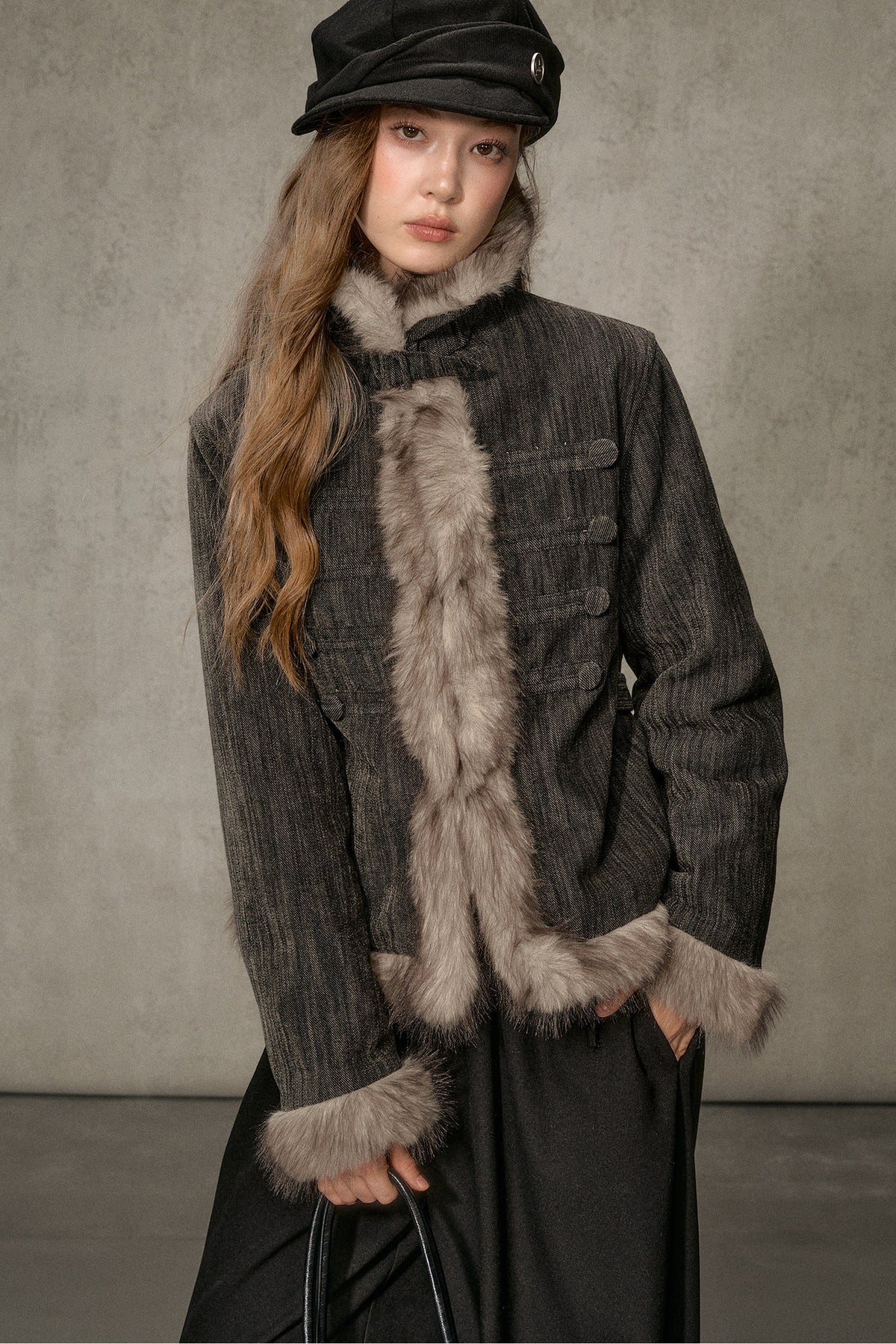 Napoleon Collar Down Jacket