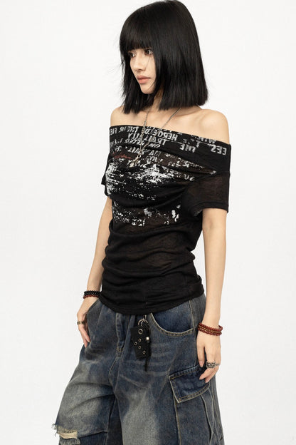 Spicy Girl Off-Shoulder T-Shirt