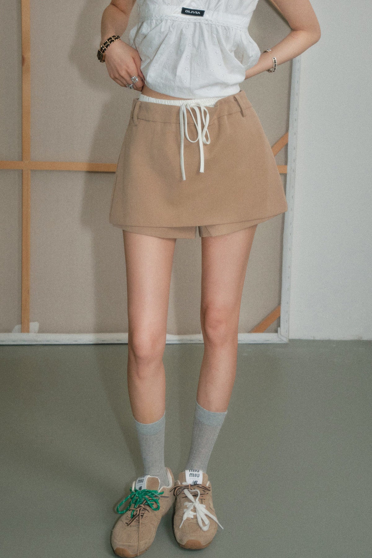 Layered-Look Blazer and Skirt Set-Up