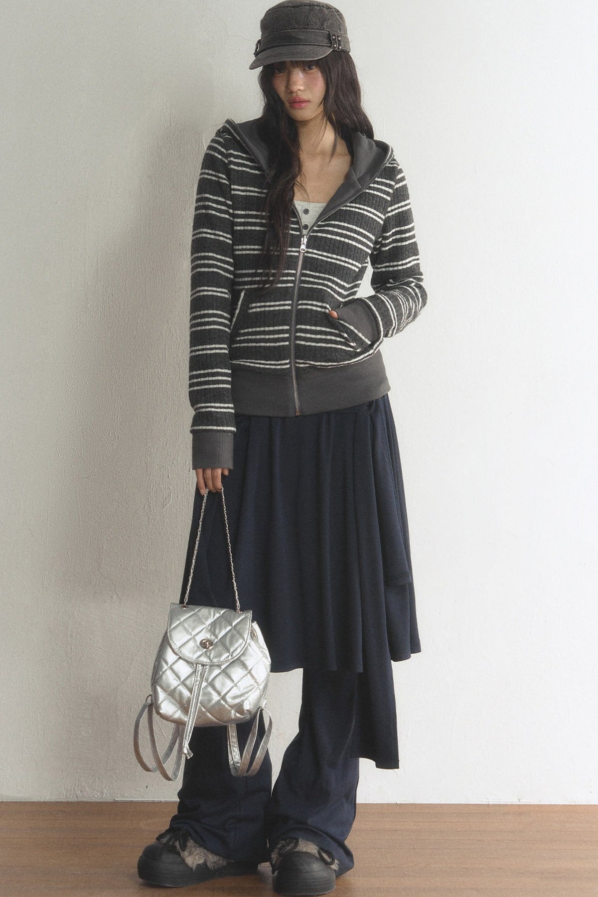 Layered Tie-Wide Leg Pants