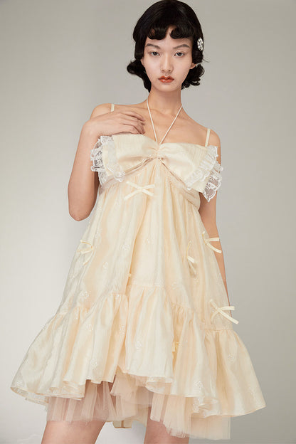 Bow Lace Camisole Dress
