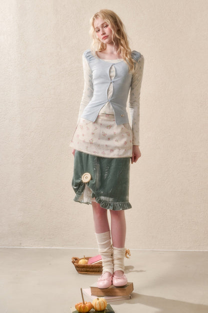 Two-Piece Knit Cardigan Set