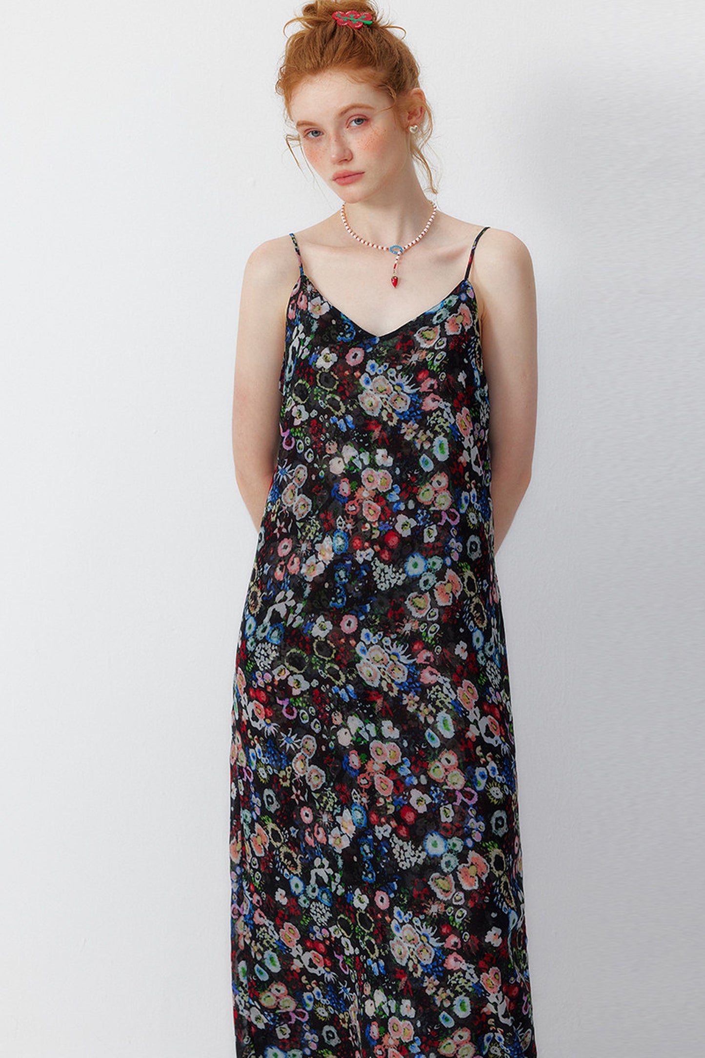 Floral Slip Suspender Dress