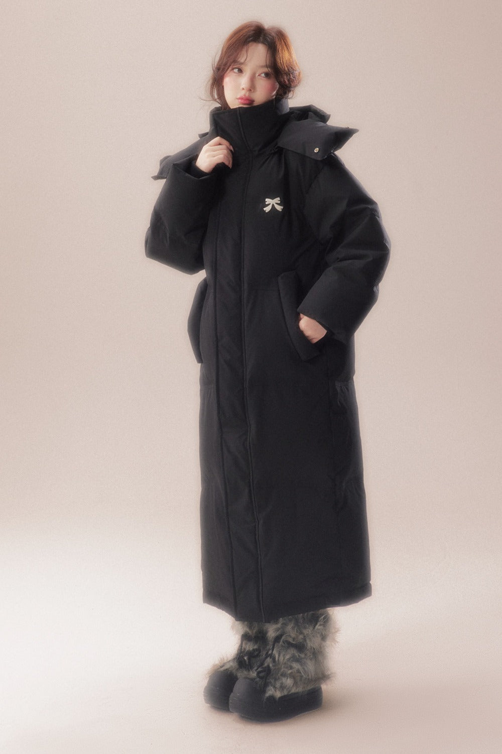 Long 90 White Goose Down Coat
