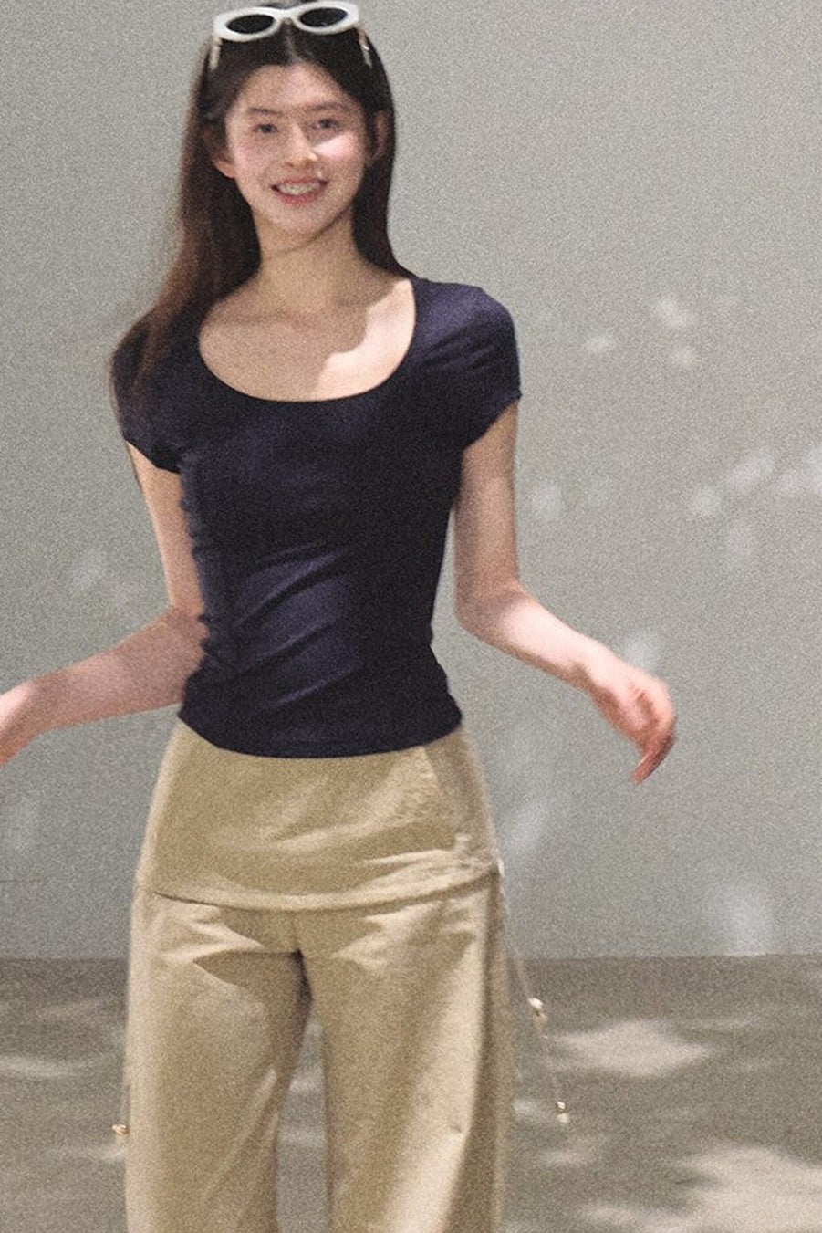 Slim-Fit U-Neck Lyocell Top