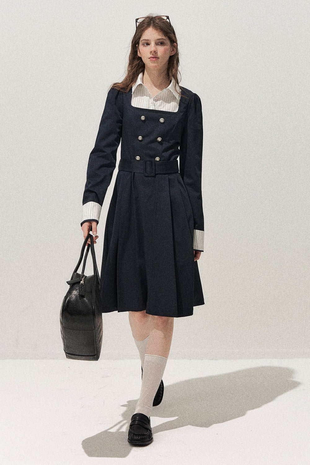 Retro Two-Piece Trench Dress