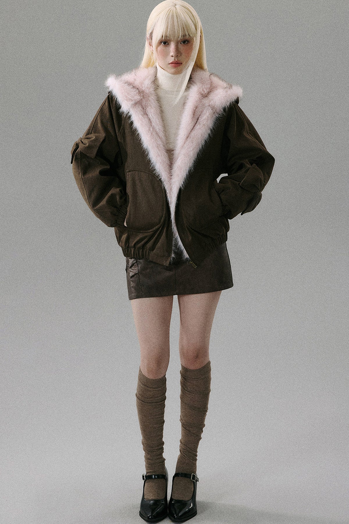 Thick Plush Hooded Jacket