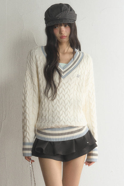 Drawstring High-Waisted Pleated Skirt