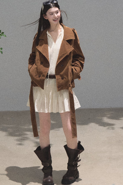 Maillard Caramel Retro Jacket Set